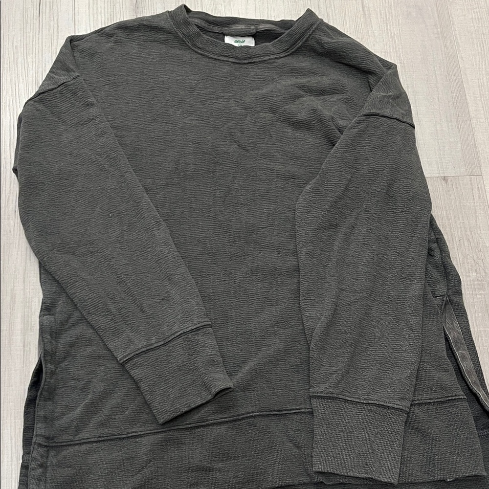 Aerie Women’s Dark Gray Crew Neck Sweatshirt